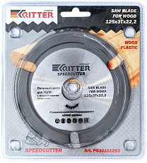 Диск пильный для УШМ 125 х 22,2 х 3T (дерево / пластик / гипсокартон) Ritter SpeedCutter
