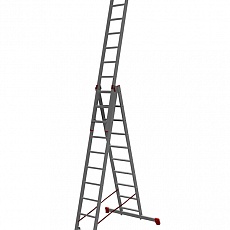 Лестница алюминиевая трёхсекционная 3x11 ст., серия NV 123