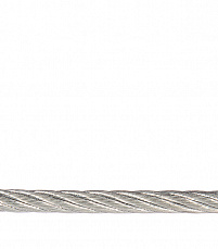 Трос стальной DIN 3055  2мм (белый цинк 10 м)