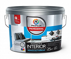ProfiluxProfessional краска INTERIOR МОЮЩАЯСЯ лaтексная для стен и потолков,  2,5кг